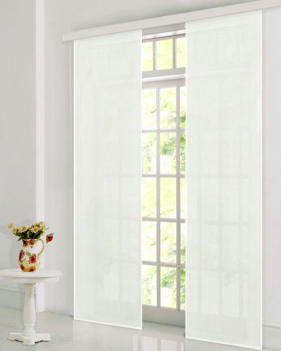 -85600- Creme 245x60 Schiebegardine blickdicht matt...