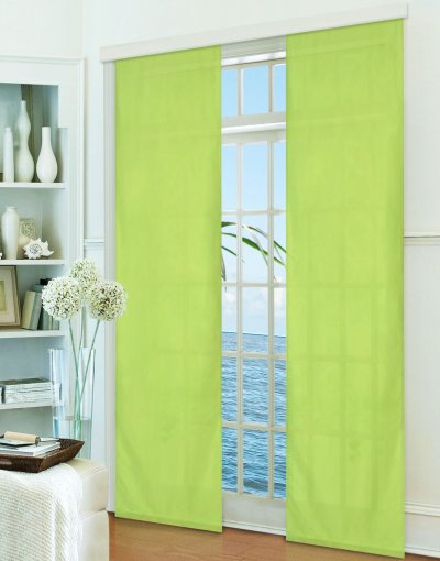 -85600- Apfelgrün 245x60 Schiebegardine blickdicht...