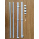 -85600- Türkis 245x60 Schiebegardine blickdicht matt Flächenvorhang Mikrofaser mit Zubehör -85600-