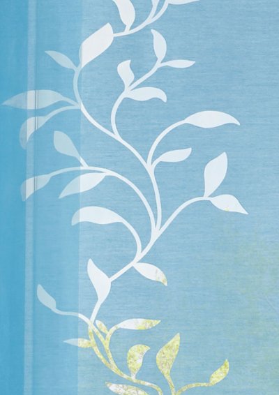 -85611-  Türkis-245x60 (HxB) Flächenvorhang Schiebegardine Ausbrenner Tendril