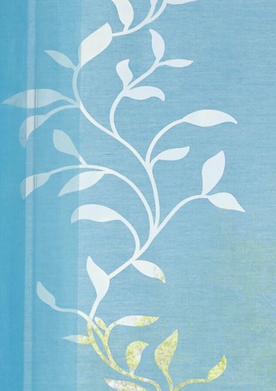 -85611-  Türkis-245x60 (HxB) Flächenvorhang Schiebegardine Ausbrenner Tendril