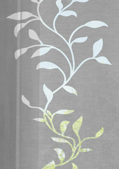 -85611-  Grau-245x60 (HxB) Flächenvorhang Schiebegardine Ausbrenner Tendril