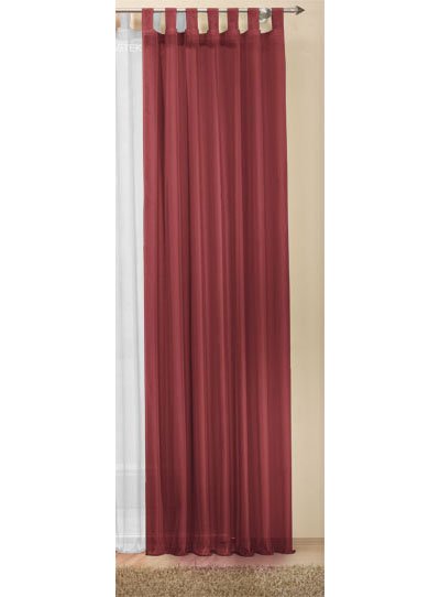 -611750- Bordeaux 175x140 Schlaufenschal Gardine Voile...