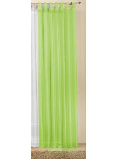 -611750- Apfelgrün 175x140 Schlaufenschal Gardine...