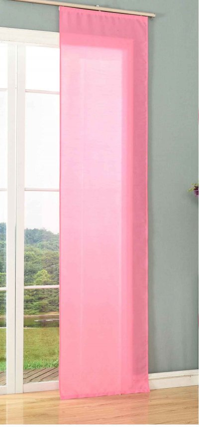 -85620- Pink 245x60 Schiebegardine Flächenvorhang Wildseide Optik Vorhang  cm -85620-