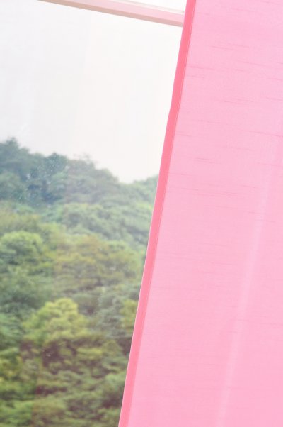 -85620- Pink 245x60 Schiebegardine Flächenvorhang Wildseide Optik Vorhang  cm -85620-