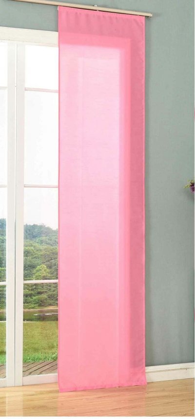 -85620- Pink 245x60 Schiebegardine Flächenvorhang Wildseide Optik Vorhang  cm -85620-
