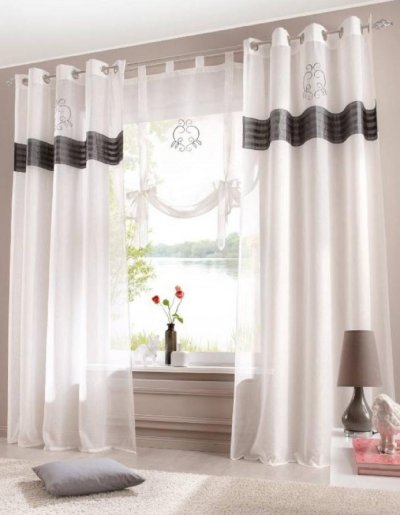 Gardine, My Home Collection, mit Kräuselband, Farbe...