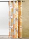 Dekoschal, mit Ösen, Farbe Bunt, Design Patchwork Print, Indigo, Waschbar, in verschiedenen Größen erhältlich -044252-