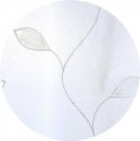 Dekoschal, mit Kräuselband, Farbe Weiss, Design Blätter und Ranken, Transparent, Waschbar, in verschiedenen Größen erhältlich