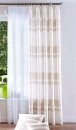 Dekoschal, mit Kräuselband, Farbe Weiss, Design Blätter und Ranken, Transparent, Waschbar, in verschiedenen Größen erhältlich