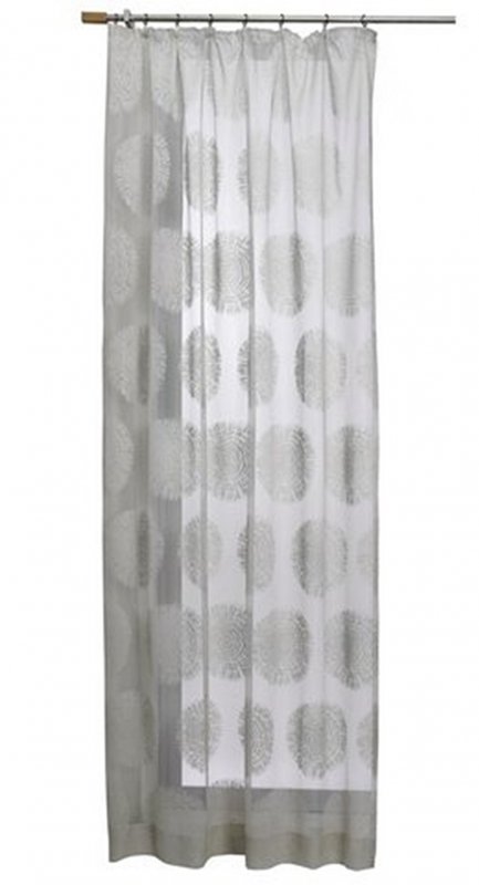 Gardine, Jacquardgewebe, Raschelspitze, Farbe Grau, Design Baumscheiben, Transparent,  in verschiedenen Größen und Variationen erhältlich