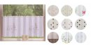 -42002-Voile Scheiben Gardine transparent mit Stickerei -42002-