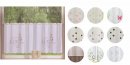 -42002-Voile Scheiben Gardine transparent mit Stickerei -42002-