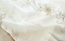 Gardine, mit Schlaufen, 1 Stück Farbe Sand, Design Blumenranken, Bestickt, Transparent, Waschbar, in verschiedenen Größen erhältlich