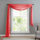 -560- Rot 140x600 Voile Querbehang, Freihanddeko -560-