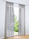 Dekostore, mit Kräuselband, Farbe Silbergrau, Design Uni, Transparent, Organza, Waschbar, in verschiedenen Größen erhältlich