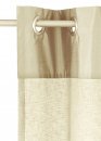 Gardine, mit Ösen, Farbe Sand, Design Uni, halbtransparenter Stoff, Waschbar, Maße HxB 250x140cm