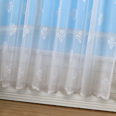 -13142-Bogenstore Jacquard Gardine Kräuselband...