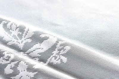-13142-Bogenstore Jacquard Gardine Kräuselband Blumenmuster Store Barock -13142-