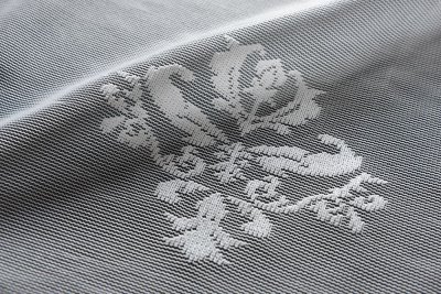-13142-Bogenstore Jacquard Gardine Kräuselband Blumenmuster Store Barock -13142-