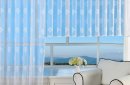 -13142-Bogenstore Jacquard Gardine Kräuselband Blumenmuster Store Barock -13142-