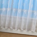 -13142-Bogenstore Jacquard Gardine Kräuselband Blumenmuster Store Barock -13142-