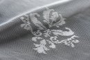 -13142-Bogenstore Jacquard Gardine Kräuselband Blumenmuster Store Barock -13142-