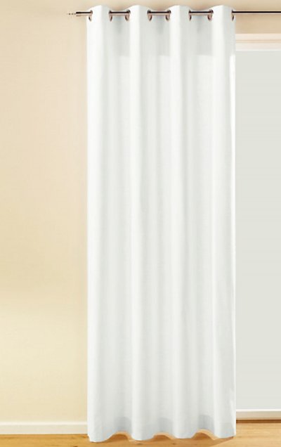 Dekoschal, mit Ösen, Farbe Weiss, Design Uni,...