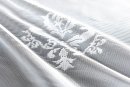 -13142- Weiß 145x450 Bogenstore Jacquard Gardine Kräuselband Blumenmuster Store Barock -13142-