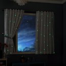 -20495-Vorhang fluoreszierend leuchtend Mond Sterne Schlaufenband Kinder -20495-