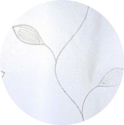 Dekoschal, mit Kräuselband, Schlaufen, Farbe Weiss,...