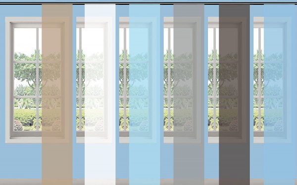 -80600- Schiebegardine Voile Uni