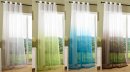 -20420-Ösen Gardine Voile Farbverlauf Vorhang transparent Schal -20420-