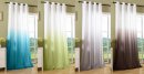 -20425-Ösen Vorhang Farbverlauf blickdicht Schal Gardine Microsatin -20425-