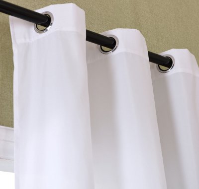 -20425- Grau 245x140 Ösen Vorhang Farbverlauf blickdicht Schal Gardine Microsatin -20425-