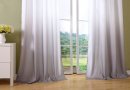 -20425- Grau 245x140 Ösen Vorhang Farbverlauf blickdicht Schal Gardine Microsatin -20425-
