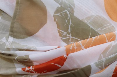 Dekoschal, mit Universalgardinenband, Farbe Apricot,...