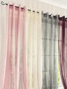 Dekoschal, mit Ösen, Farbe Taupe, Design Uni. Leinenqualität, Strukturiert, Leicht Transparent, Waschbar, in verschiedenen Größen erhältlich