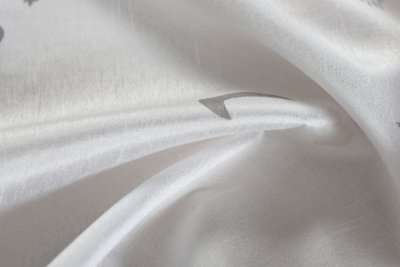 -20495- Weiß 2 Stück 175x145 Vorhang fluoreszierend leuchtend Mond Sterne Schlaufenband Kinder -20495-