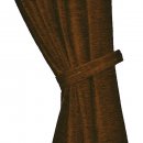 Raffhalter, 2 Stück, Farbe Braun, Design Uni, Thermochenille, Wirth, Waschbar, Maße ca. 6/70 cm