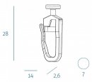 -407- Weiß Höhe 28 mm Kopf 7 mm 100 Stück Faltengleiter Universal Gleiter m. F-Haken  Kopf 7mm Höhe 28mm