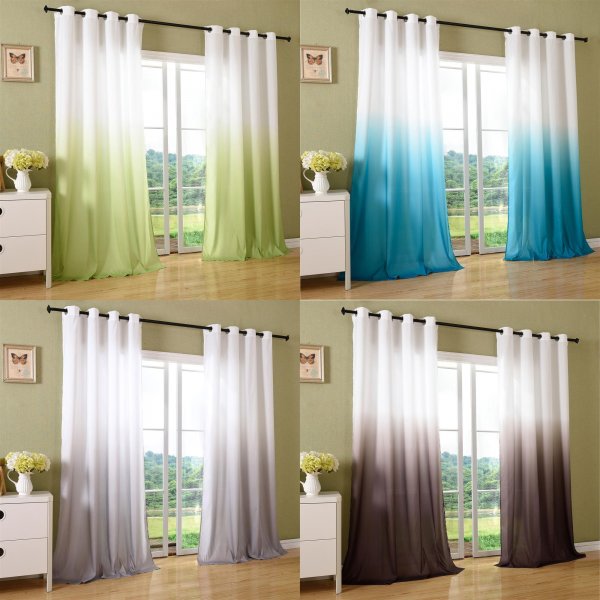 -204252-Schal blickdicht Vorhang Ösen Gardine Microsatin Farbverlauf Microfaser -204252-