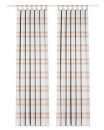 Gardine, mit Schlaufen, 1 Stück Farbe Weiss, Bunt, Design Querstreifen, Gewebt, Leicht Glänzend, Halbtransparent, Waschbar, Maße HxB 225x130 cm