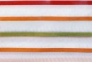 Gardine, mit Schlaufen, 1 Stück Farbe Weiss, Bunt, Design Querstreifen, Gewebt, Leicht Glänzend, Halbtransparent, Waschbar, Maße HxB 225x130 cm