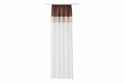 Fertigdeko, mit Kräuselband, Farbe Beere, Design Floral, Bestickt, Taftblende, Blickdicht, Waschbar, in verschiedenen Größen erhältlich