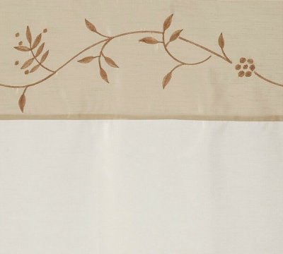 Fertigdeko, mit Kräuselband, Farbe Beere, Design Floral, Bestickt, Taftblende, Blickdicht, Waschbar, in verschiedenen Größen erhältlich