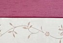 Fertigdeko, mit Kräuselband, Farbe Beere, Design Floral, Bestickt, Taftblende, Blickdicht, Waschbar, in verschiedenen Größen erhältlich