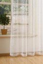 -20352-001  Weiß-245x140 Gardine Netzvorhang mit Ösen einfarbig transparent