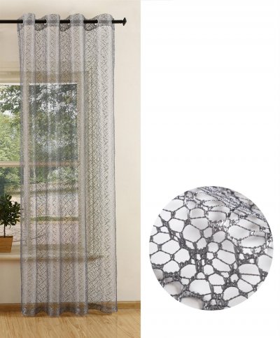 -20352-002 Grau-245x140 Gardine Netzvorhang mit Ösen...